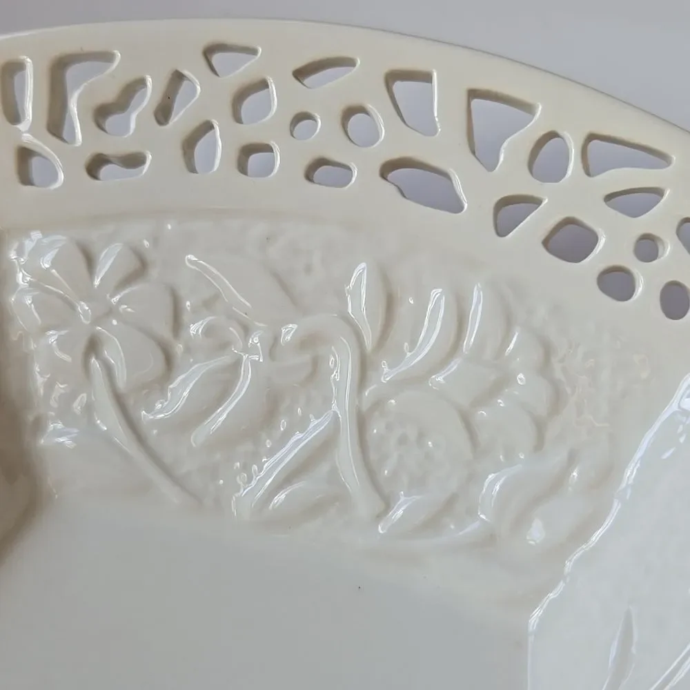 Lenox Jasmine Rectangle Serving Tray Floral Lattice 120th Anniversary Collection